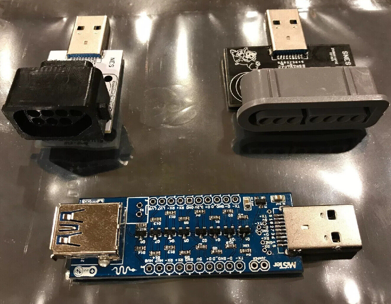 Mister FPGA SNAC USB For SNES & NES Controllers. Now includes Left angle USB ext