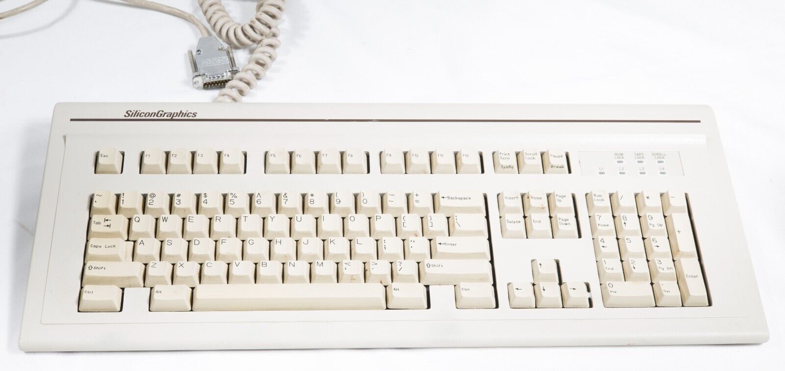 Vintage Silicon Graphics SGI Professional IRIS keyboard DB15  E03410051