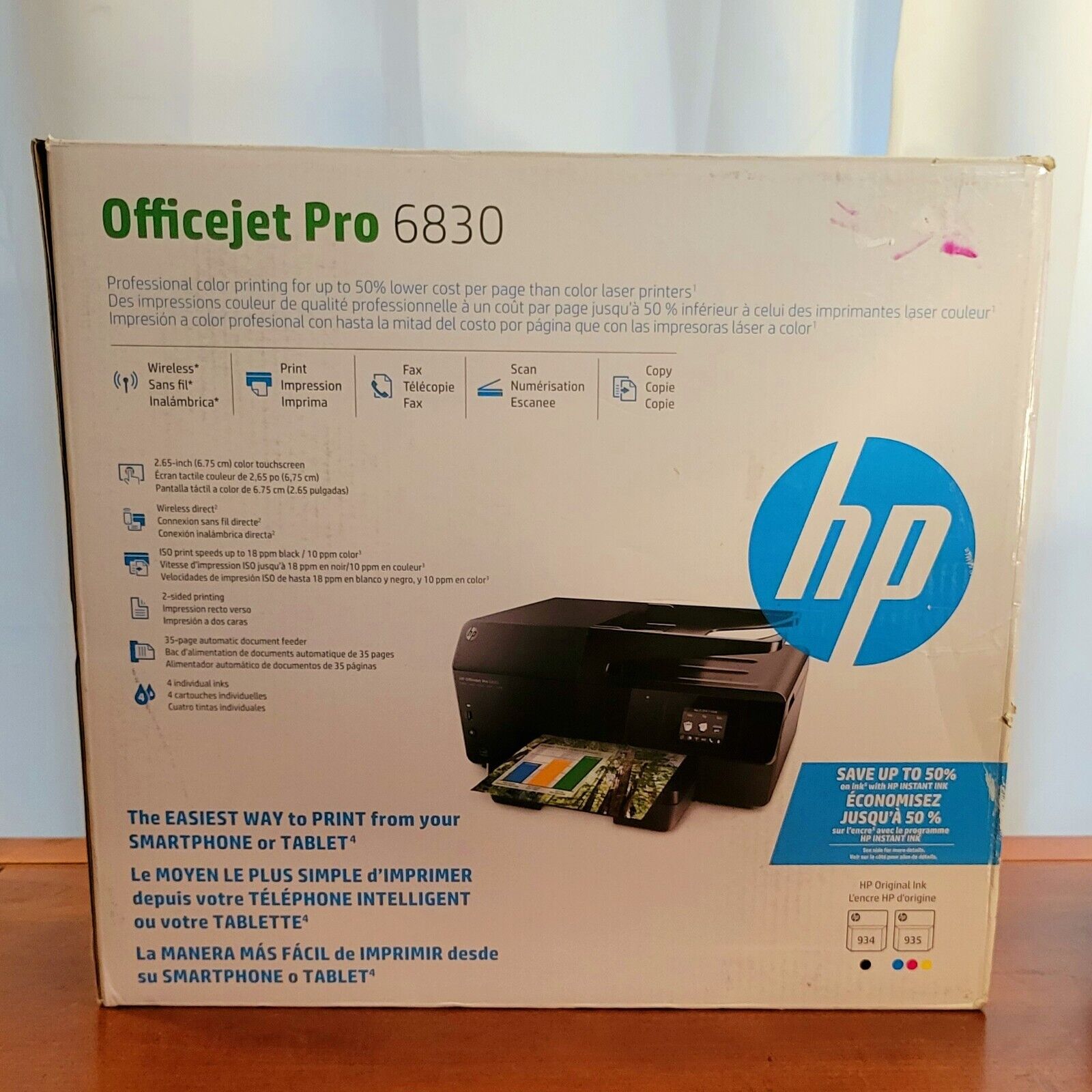 HP Officejet Pro 6830 All-in-One Wireless Inkjet Printer - 1804 page count