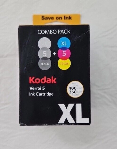 Kodak Verite 5 XL Combo Pack Ink Cartridge Black Color Genuine Sealed NIB