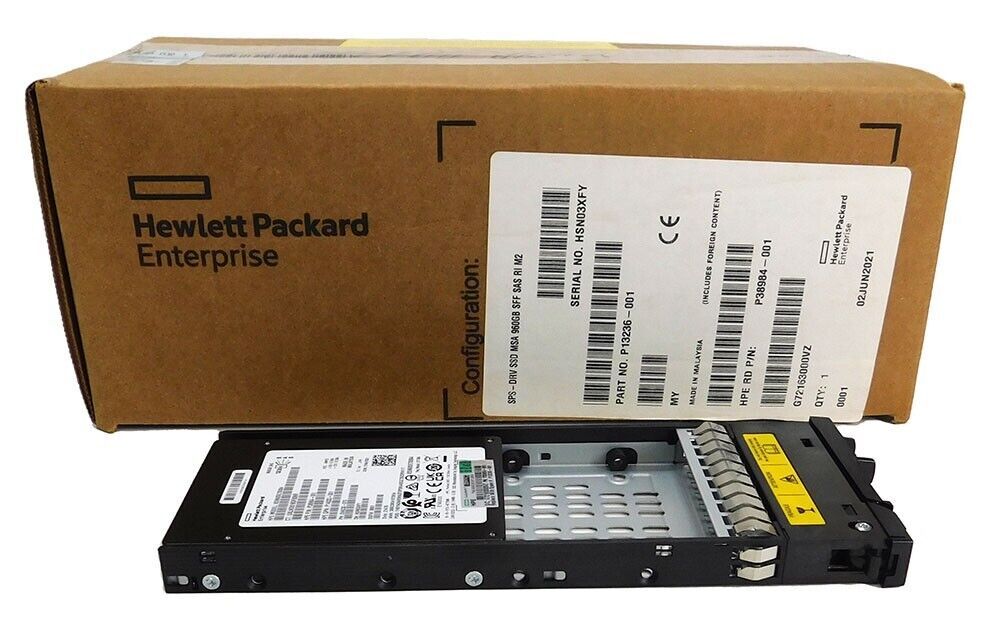 HPE R0R52A MSA 960GB SAS 12G Read Intensive SFF 2.5 in Encrypted SSD Factory New
