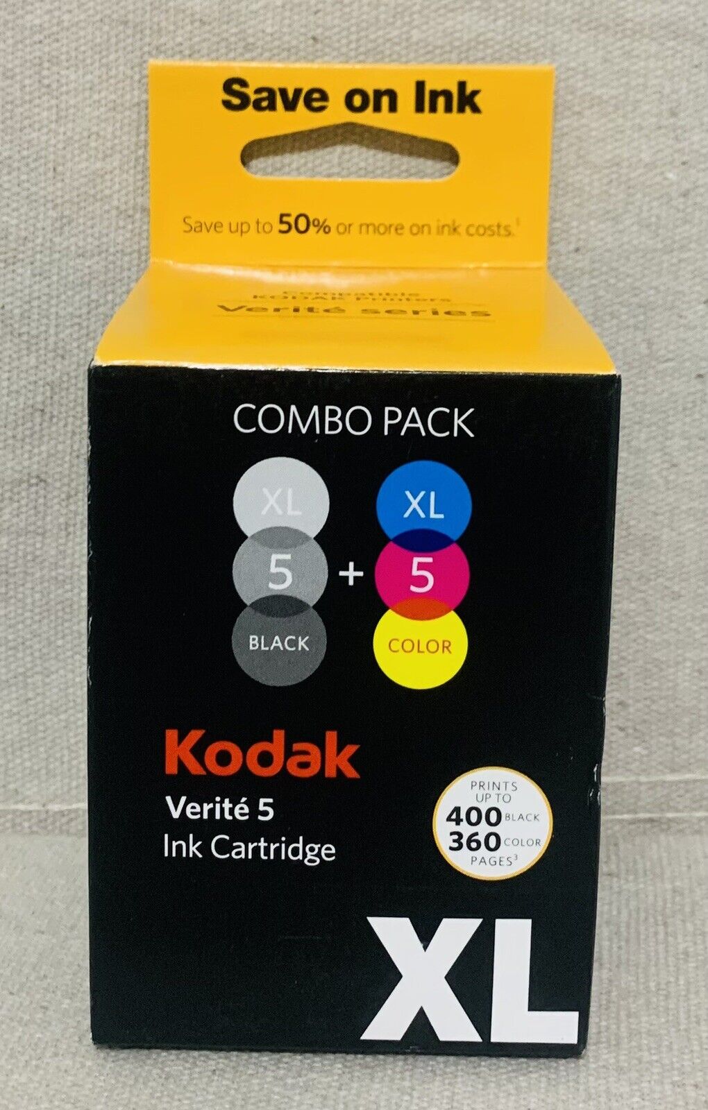 Kodak Verite 5 XL Combo Pack Ink Cartridge Black & Color XL Cartridge New Sealed