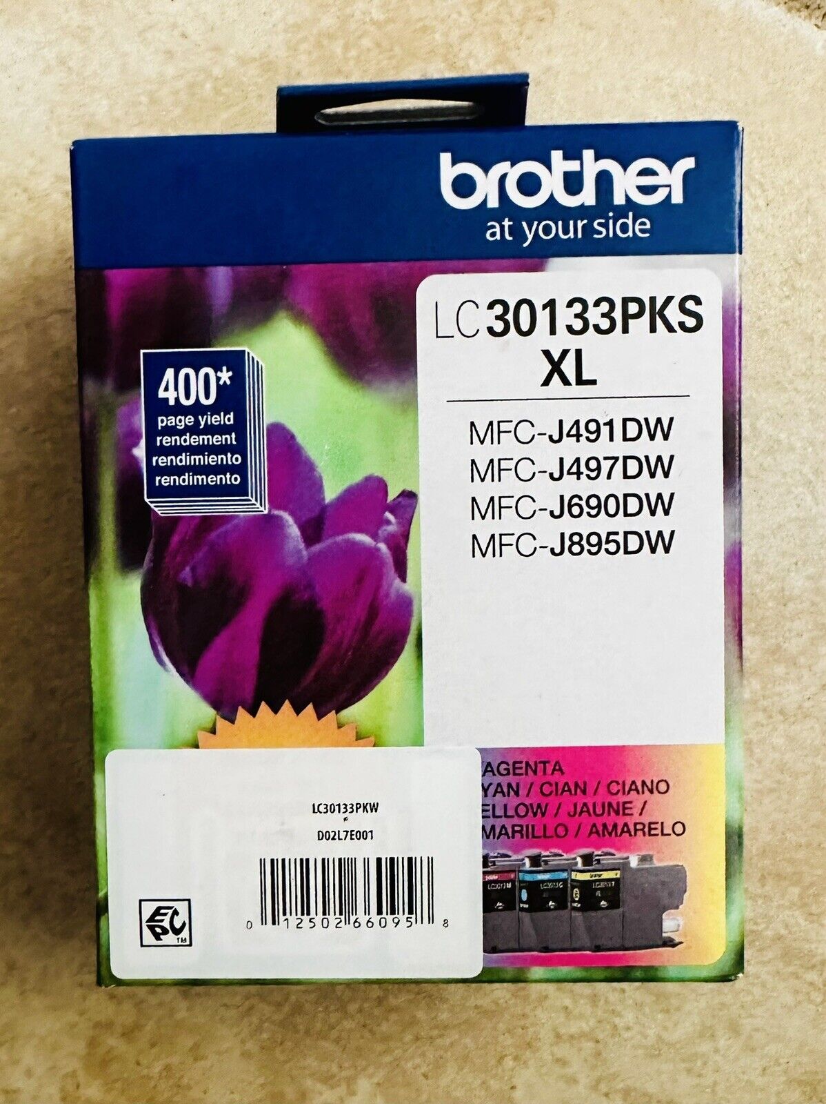 Brother Printer Genuine LC30133PKS XL 3-Pack High Yield Color Ink