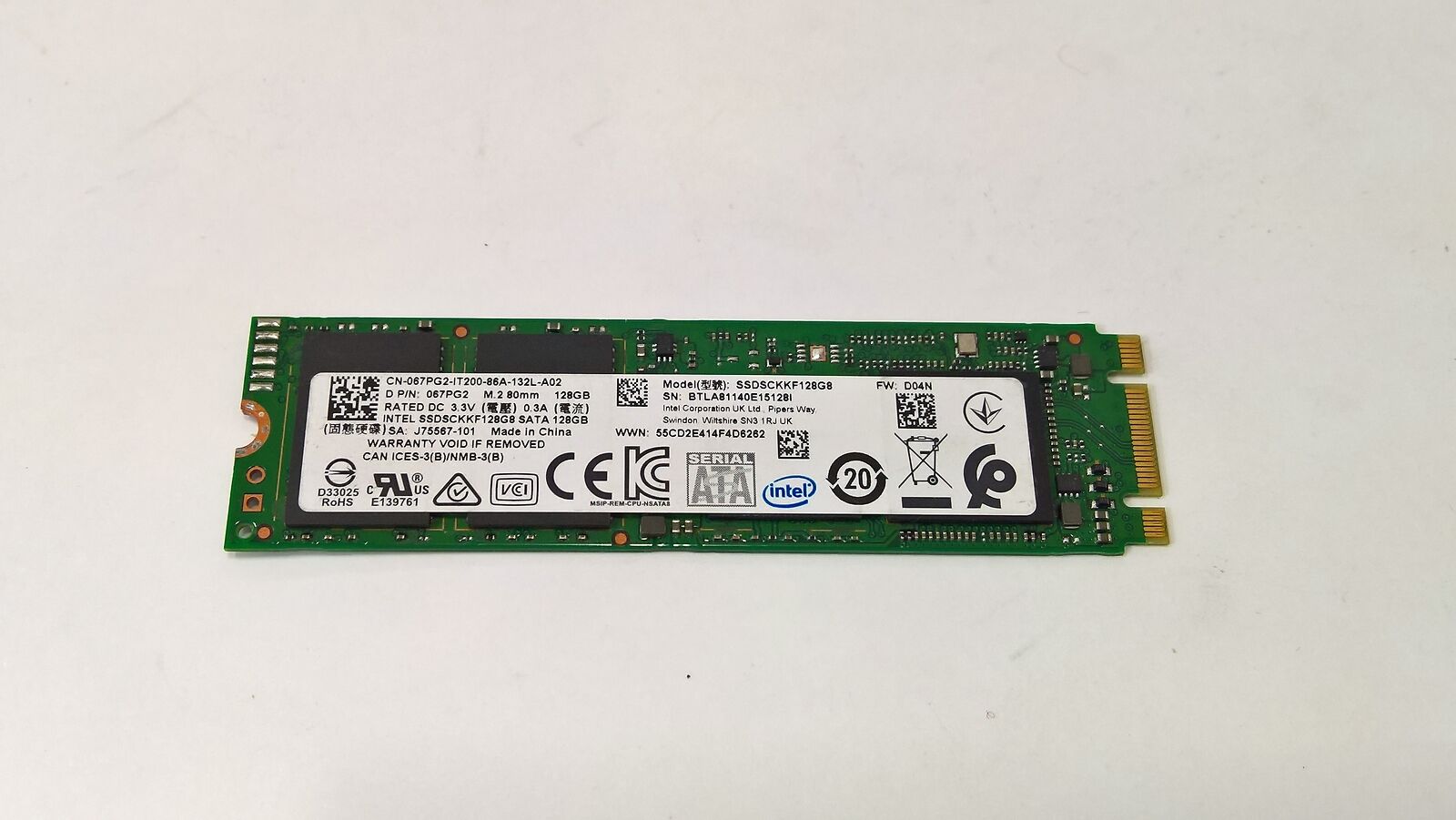 Intel 545s Series SSDSCKKF128G8 128 GB M.2 80mm Solid State Drive