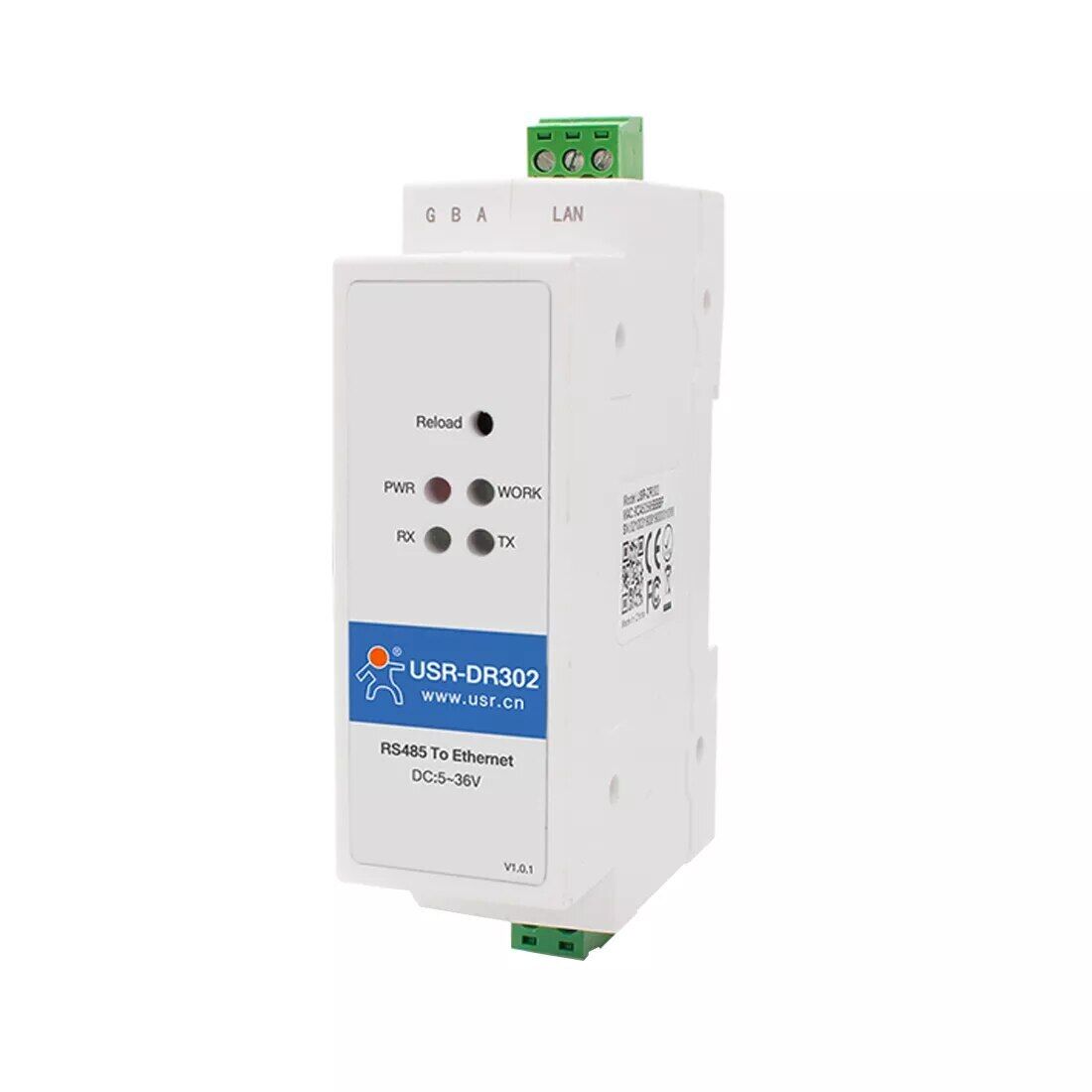 USR-DR302 to Modbus TCP to Ethernet Din RTU RS485 unit Converter Server Serial