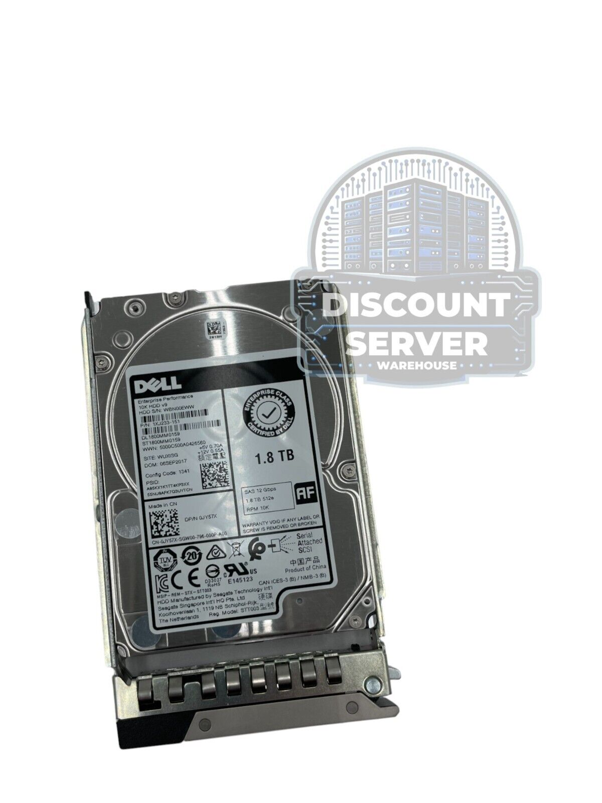 Dell 1.8TB 10k 12G SAS 512e 2.5in HDD ST1800MM0159 JY57X