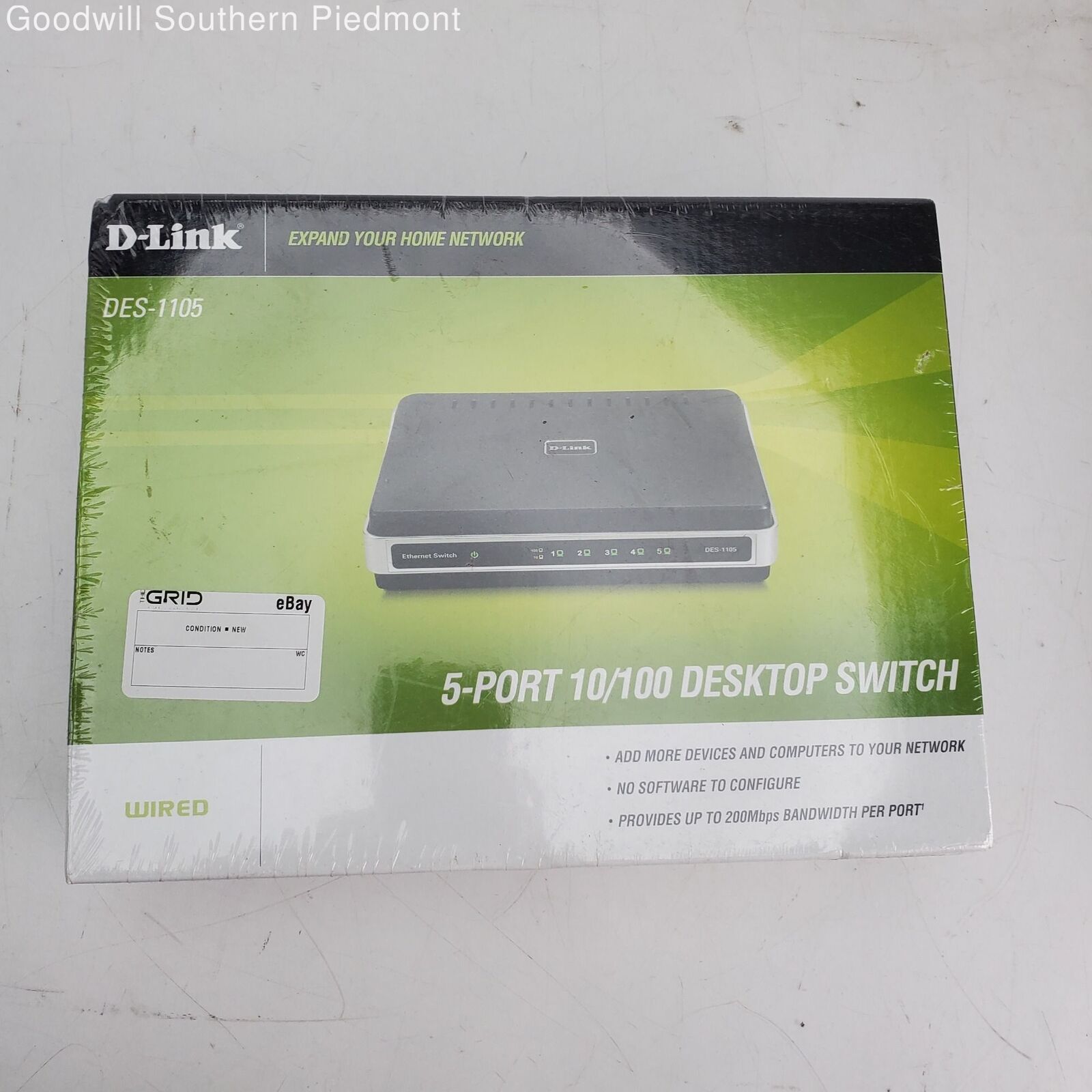 D-Link DES-1105 5-Port 10/100 Desktop External Switch - New