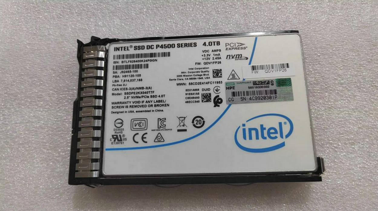 HPE INTEL P4500 4T U.2 SSD NVME 2.5
