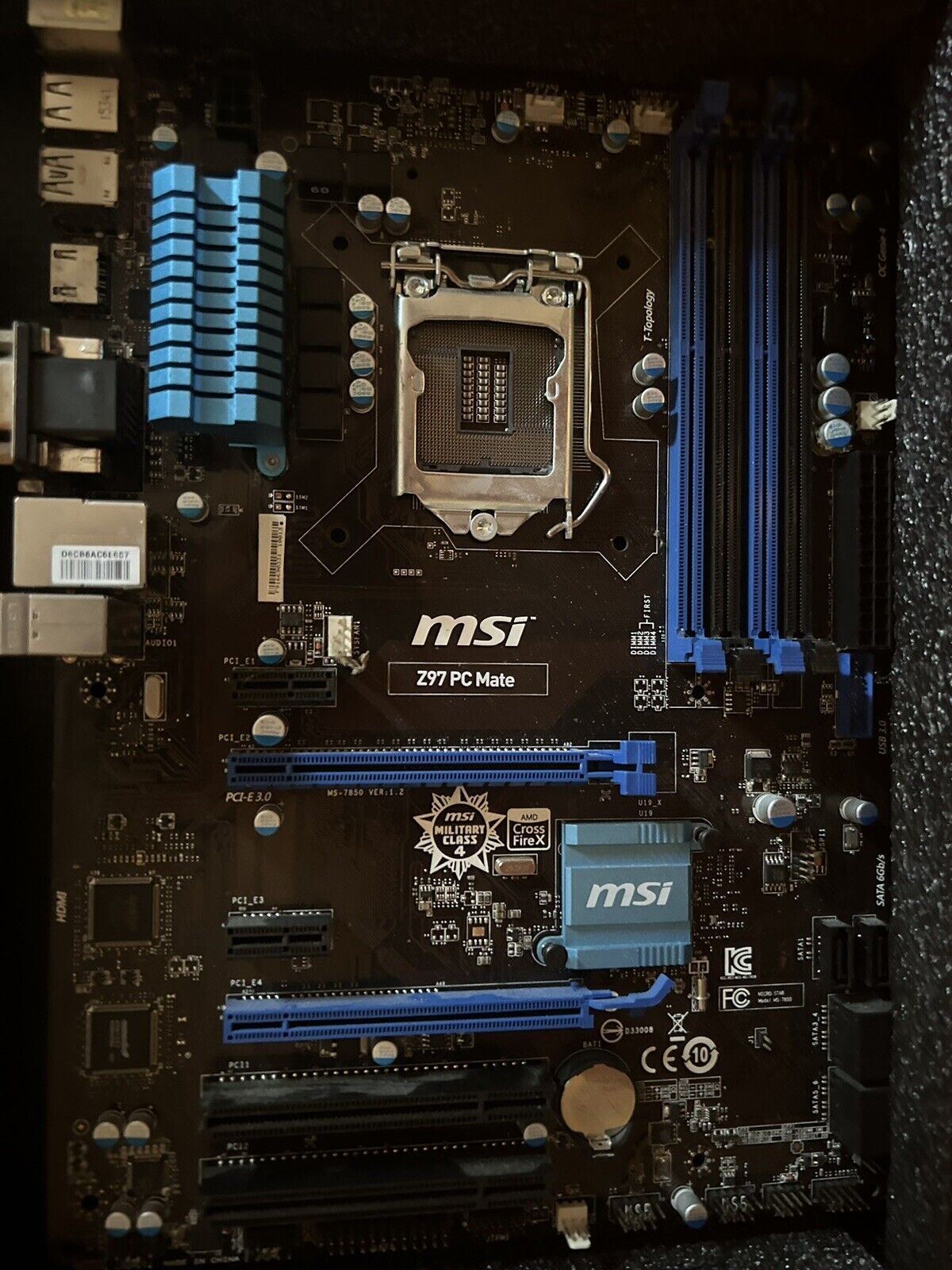 MSI B85-G41 PC Mate, LGA 1150, Intel Motherboard