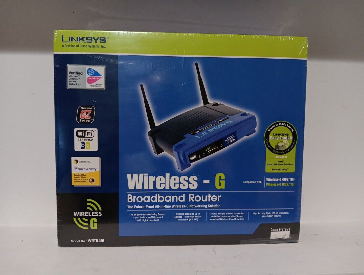 Linksys Wireless G Broadband Router (Model WRT54G) NIB Sealed