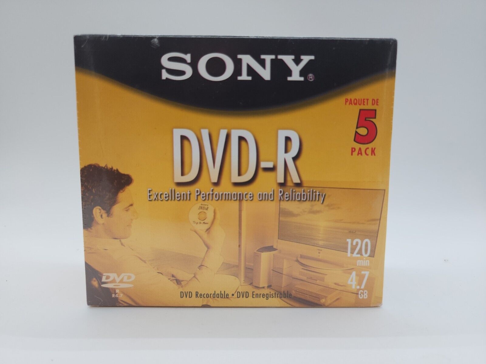 Sony DVD-R 120 min 4.7 GB 5 Pack Recordable DVD New factory sealed 