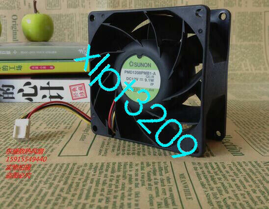 SUNON PMD1208PMB1-A 8038 80x80x38mm DC 12V 9.1W 3-line server cooling fan