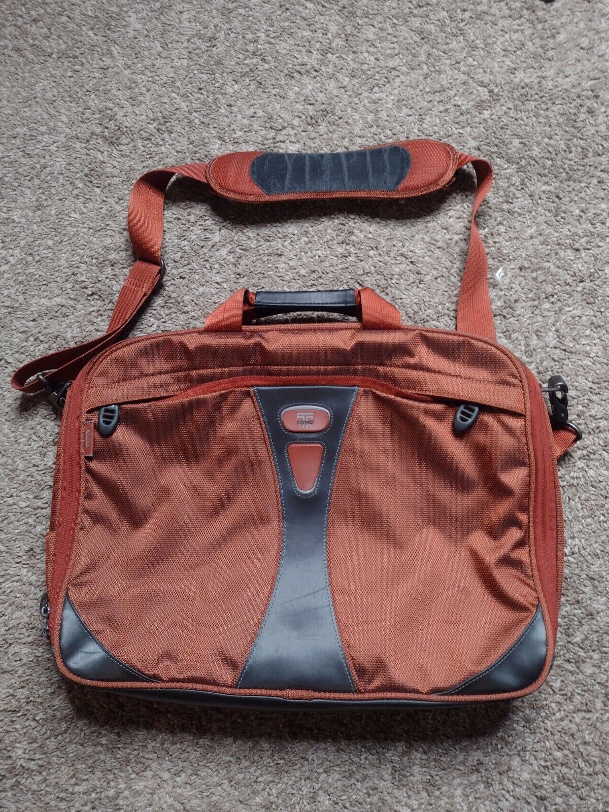 Tumi T-Tech  Laptop Messenger Shoulder Bag Nylon Orange Work 