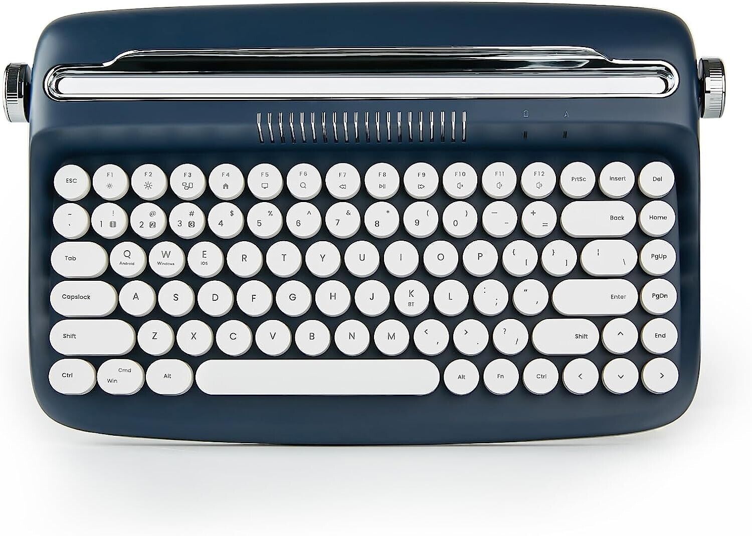 YUNZII ACTTO B303 Wireless Retro Typewriter 5.0 Bluetooth Keyboard Round Keycaps