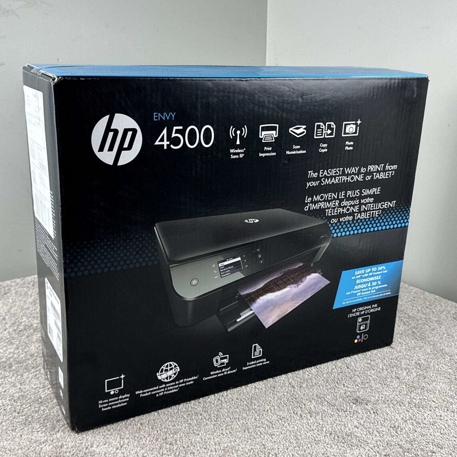 HP Envy 4500 Wireless All-In-One Inkjet Printer Print Scan Copy SEALED New