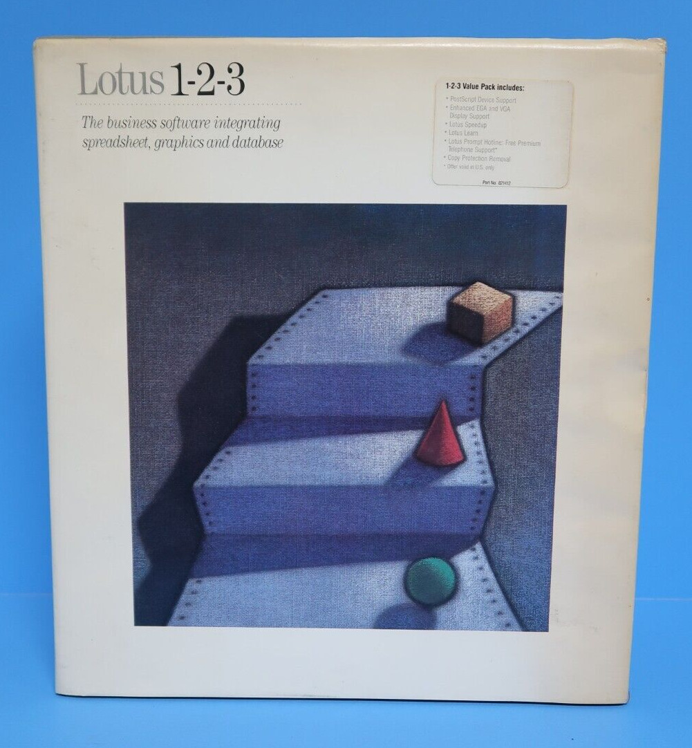 Lotus 1-2-3 Business Computer Program Software 1986 5.25\