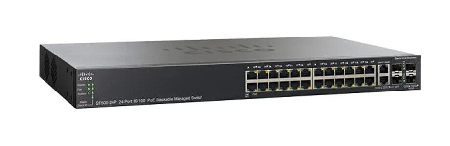 Cisco Certified Refresh SF500-24-K9-G5 Small Business Network PoE Switch