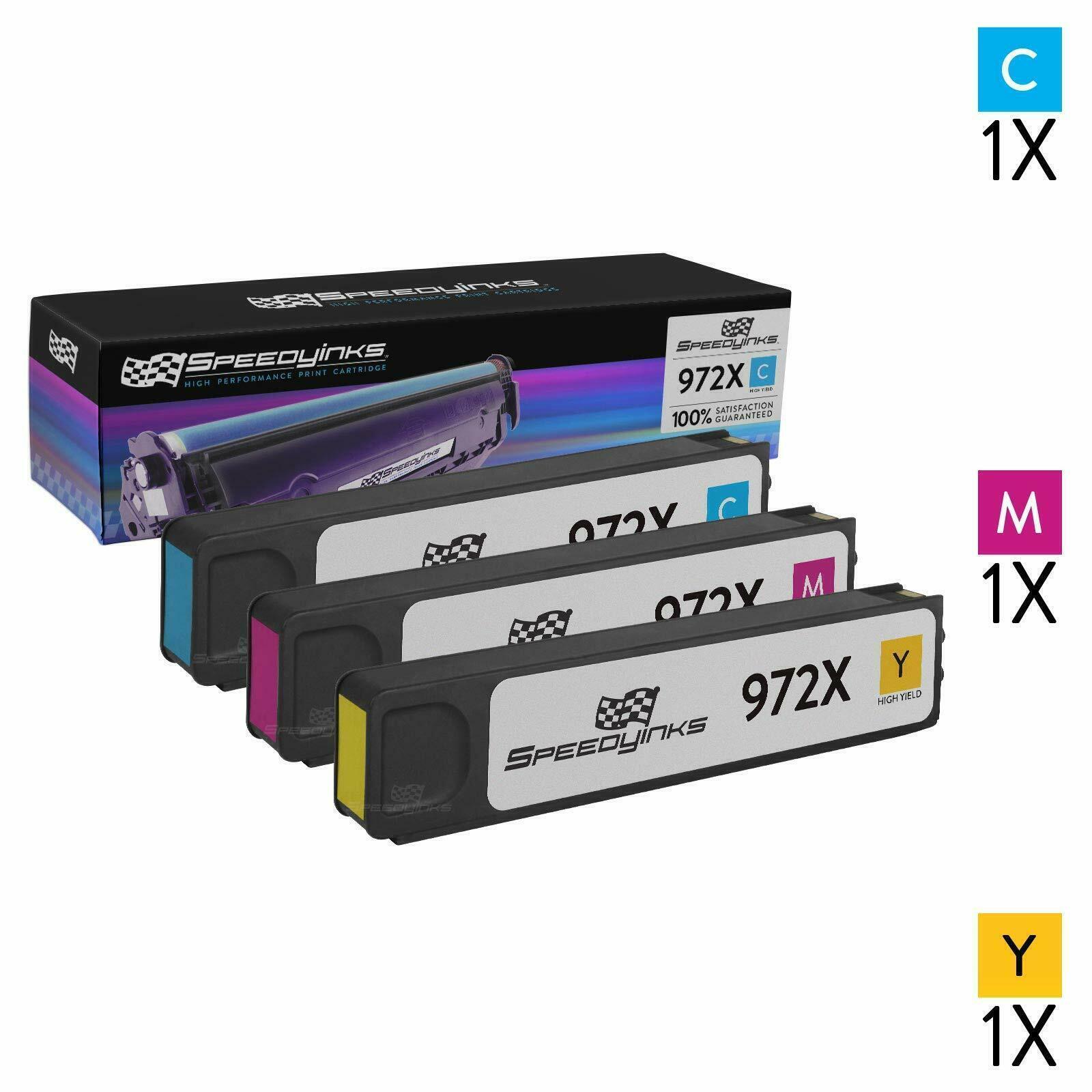 Speedy Compatible 3PK HP 972X HY Color Ink Cartridge Set: Cyan Magenta Yellow