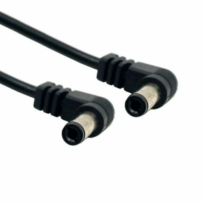 Right Angled 90D DC Power 5.5 x 2.1mm /2.5mm Male to 2.1/2.5mm Male Plug Cable