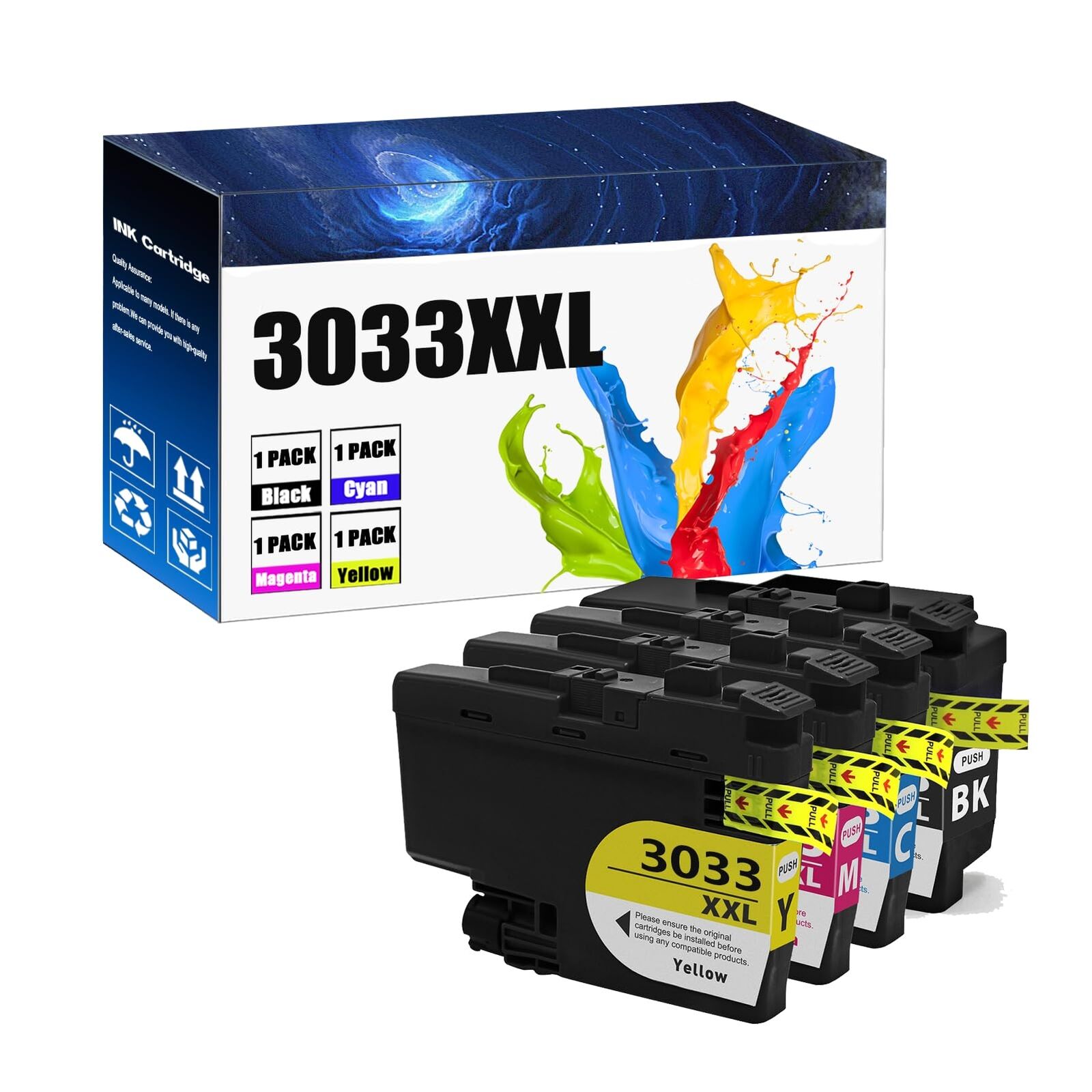 4Pack LC3033XXL Compatible Ink for Brother MFC-J995DW/DWXL MFC-J805DW/DWXL