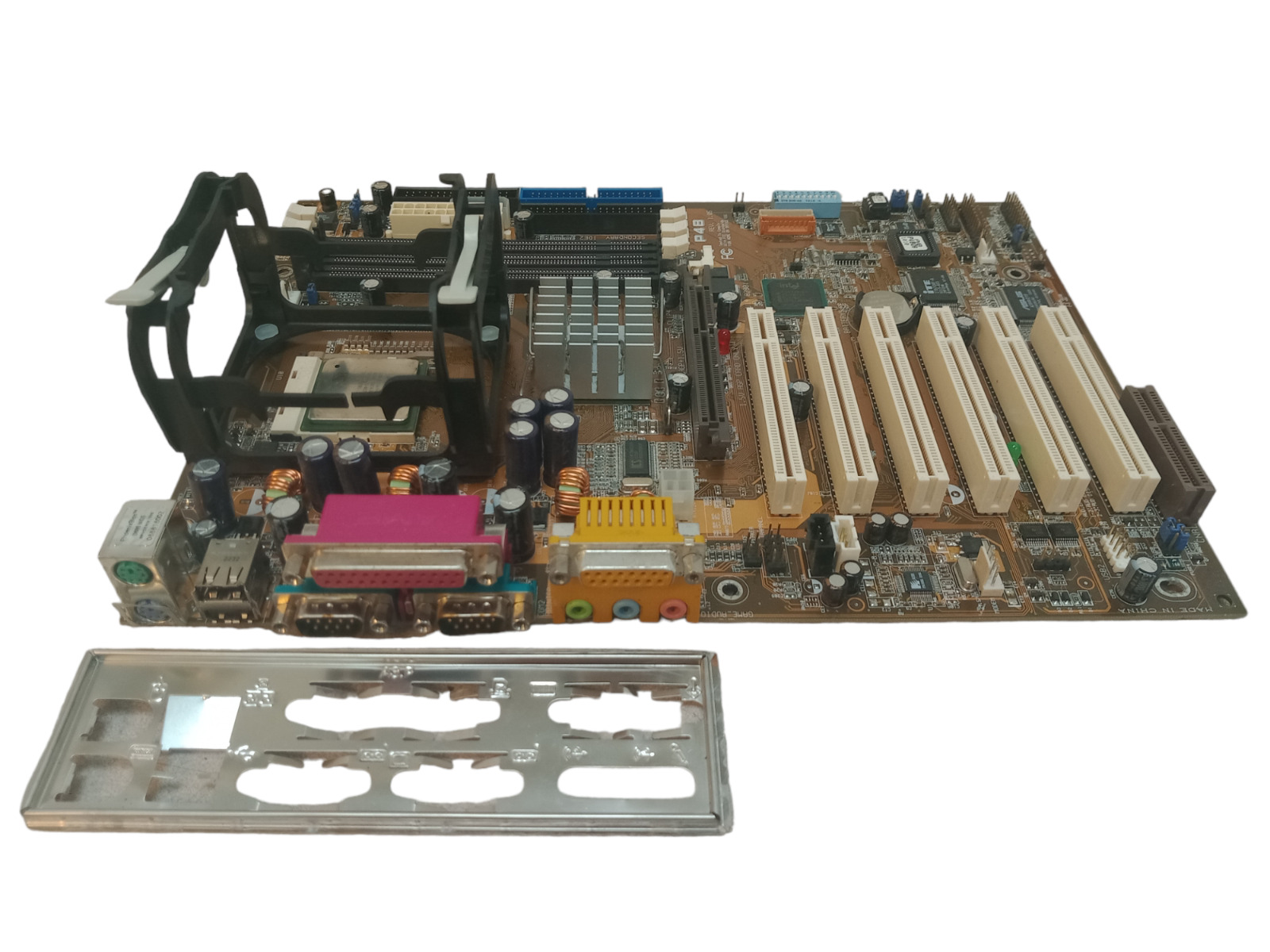 Asus P4B Rev. 1.05 mPGA478B Motherboard w/ SL5UF Pentium 4 CPU+I/O Shield [Read]