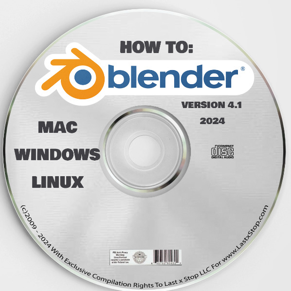 Blender Tutorial Beginner Course Graphic Design Animation Software 2024 USB DVD