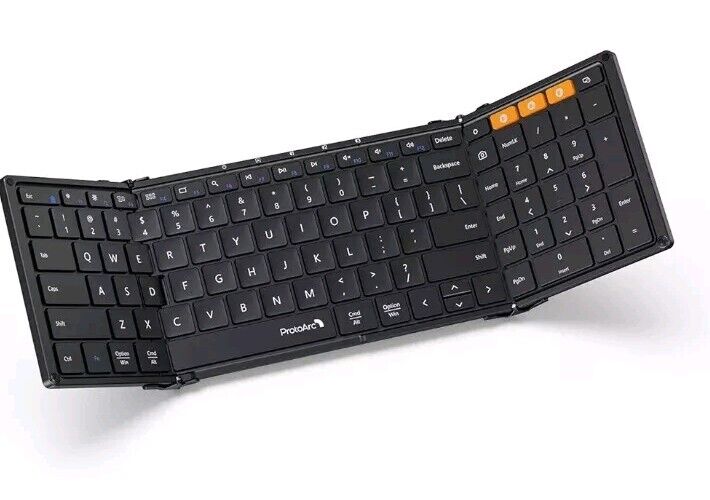 ProtoArc Foldable Bluetooth Keyboard, XK01 Folding Wireless Portable Keyboard