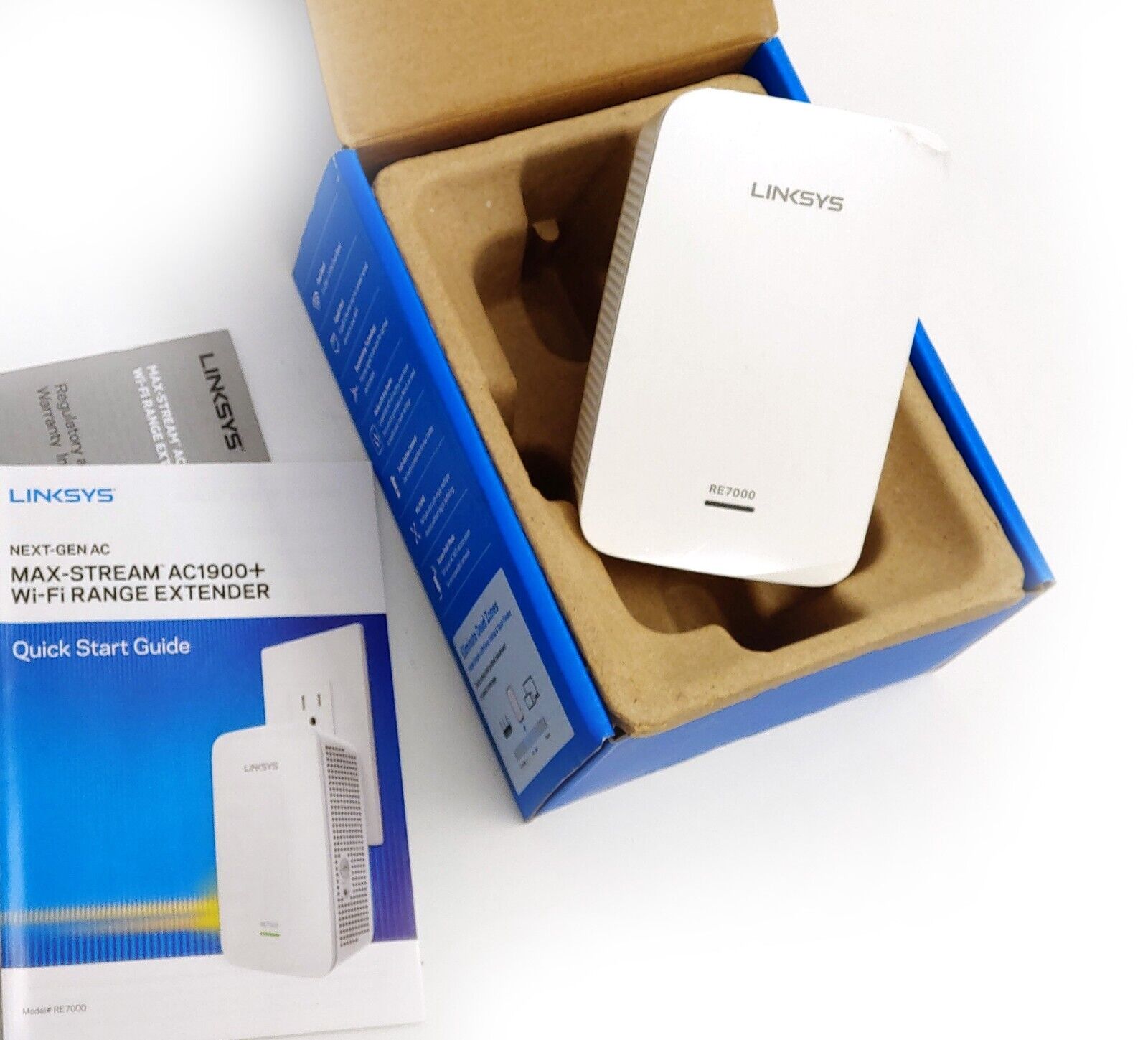 Linksys RE7000 V2 AC1900+ Max-Stream Dual-Band Wi-Fi Range Extender Booster