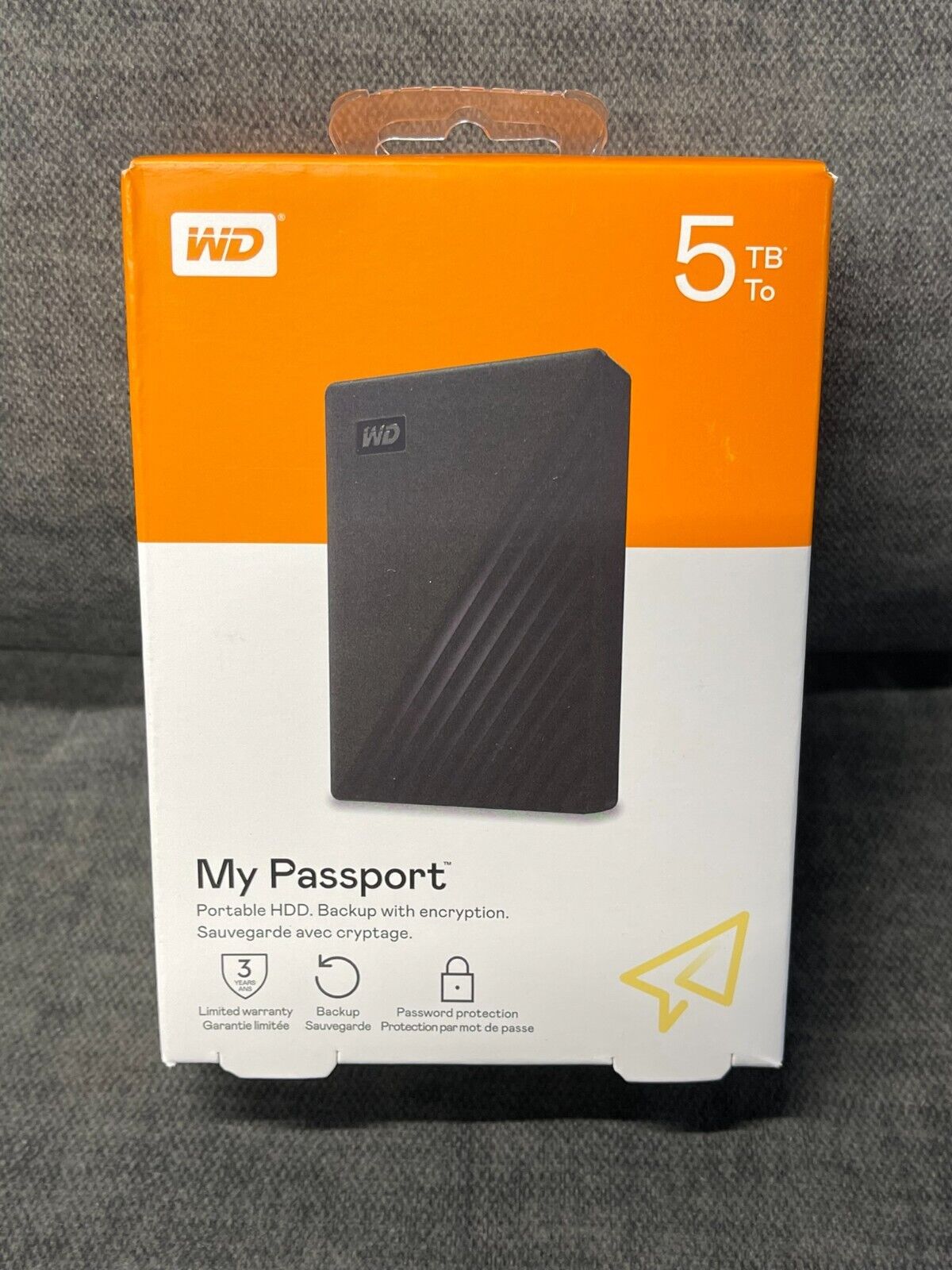 Western Digital My Passport 5TB,External (WDBPKJ0050BBK-WESN) Hard Drive