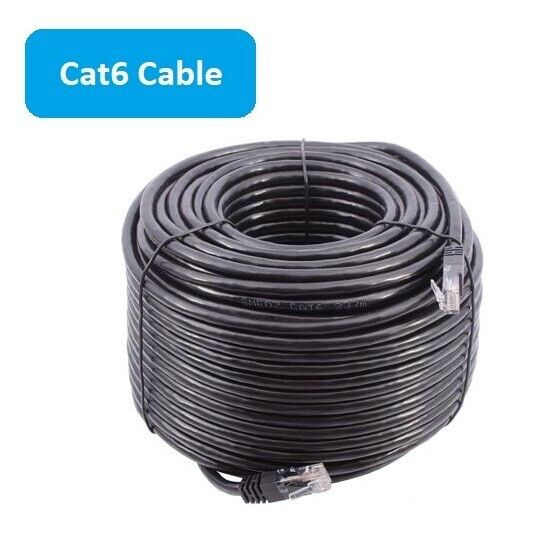 250 ft CAT6 Ethernet Cable HDPE Premium Quality High Speed LAN Patch Cord UL-CMR