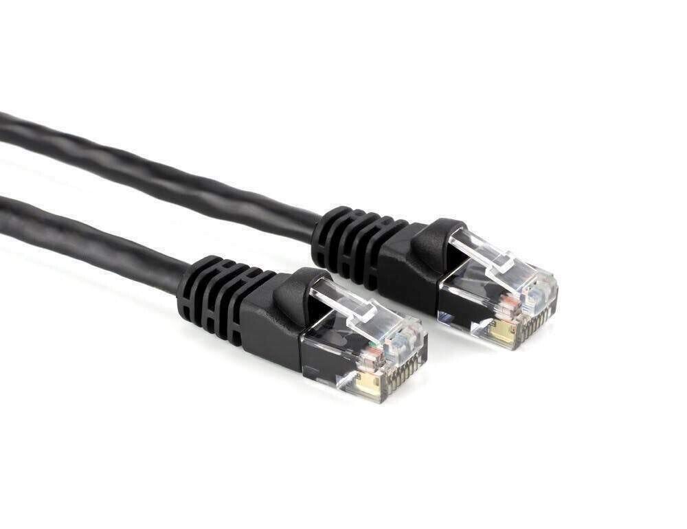 25 PACK LOT 50FT CAT6 Ethernet Patch Cable Black RJ45 550Mhz UTP 15M