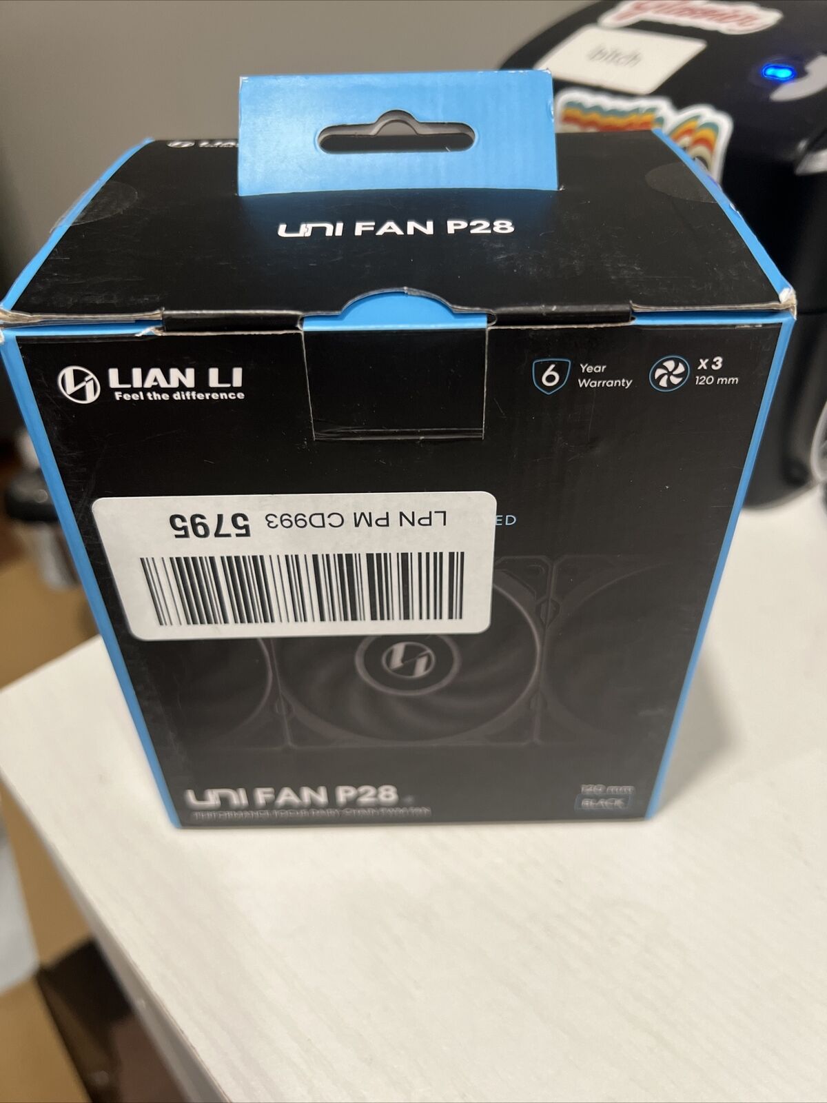 LIAN LI UNI FAN P28 120mm Case Fan - Black (3-Pack)