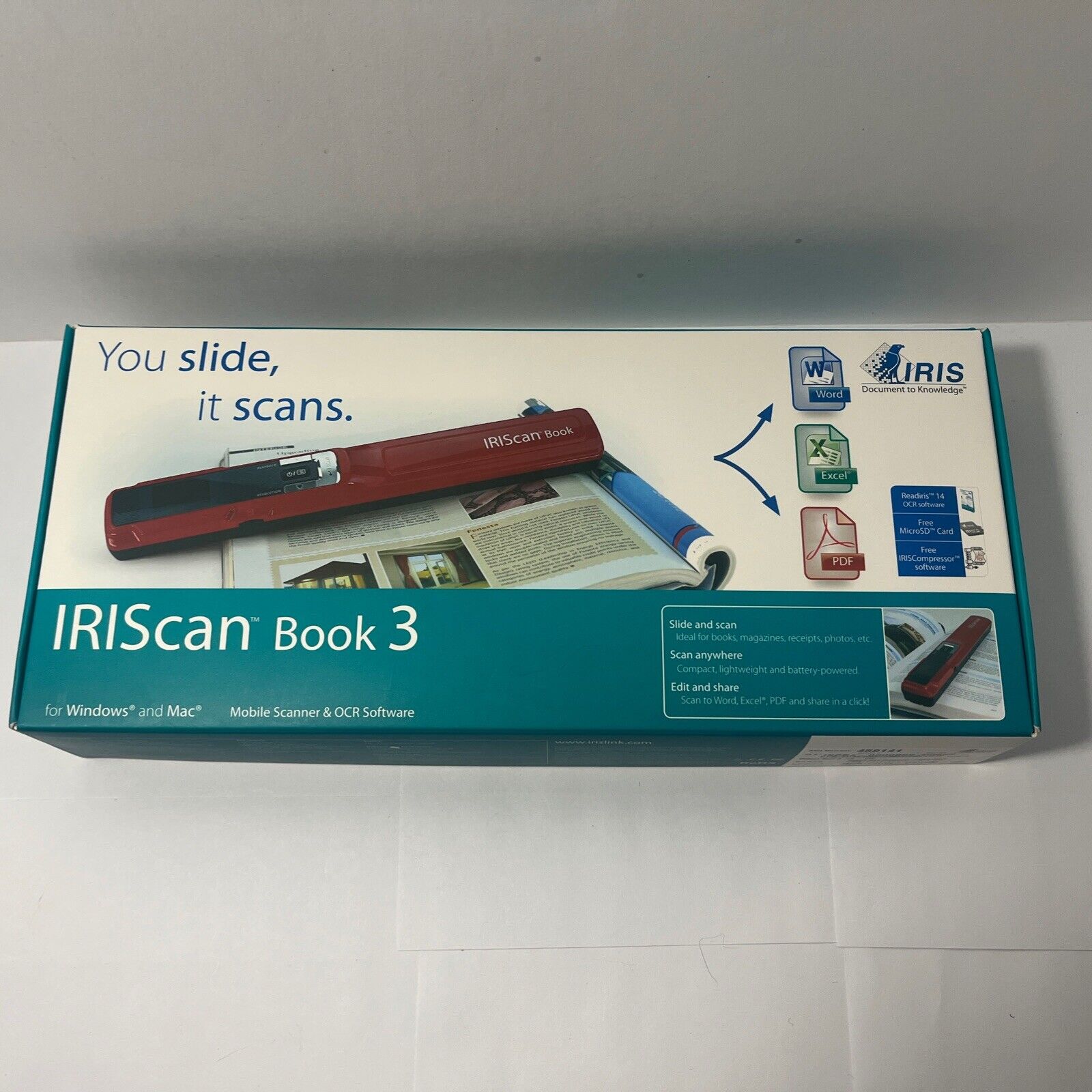 IRIScan Book 3 Portable 900 dpi Color Scanner