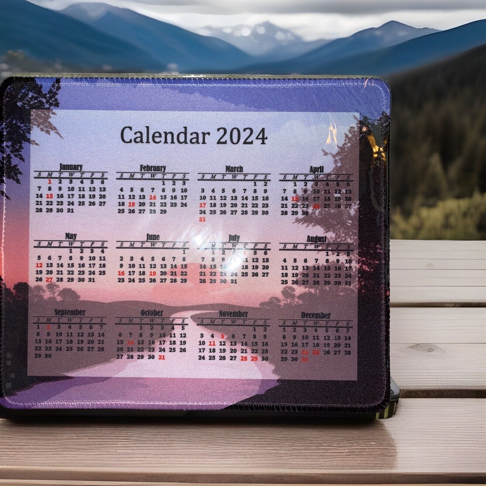 2024 Calendar Mouse Pad, Natural Rubber Mouse Pad, Quality Creative