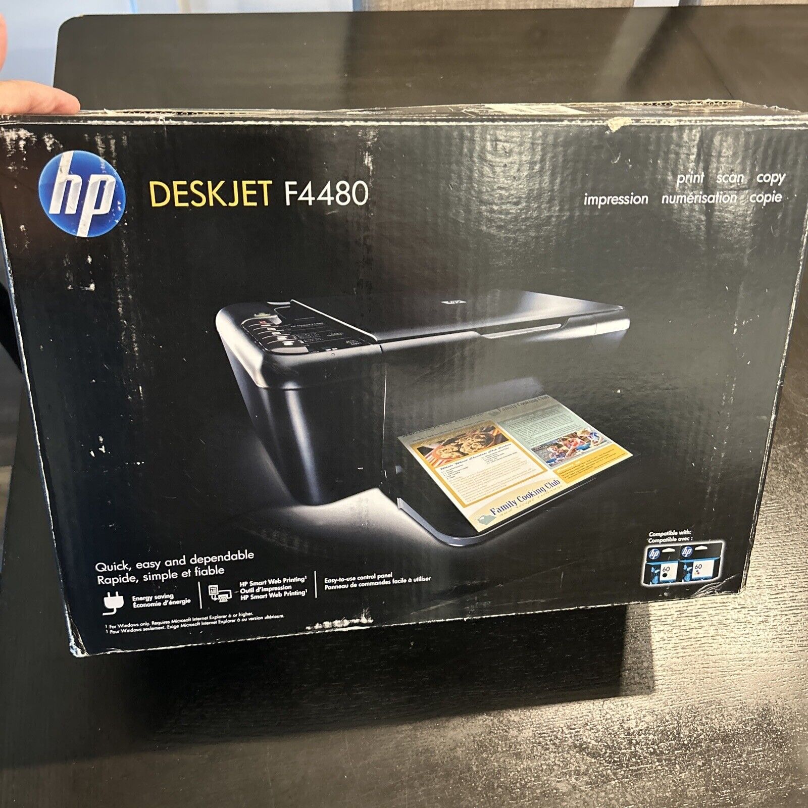 HP Deskjet F4480 All-In-One Inkjet Printer Color Copy Scan  New Open Box