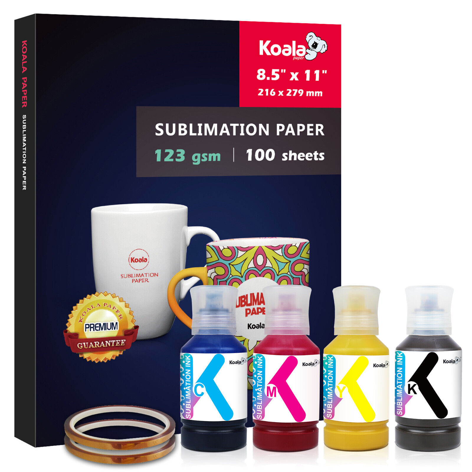 Bundle Koala Sublimation Paper and Ink Starter Kit for SC F170 ET-2803 2720 2800