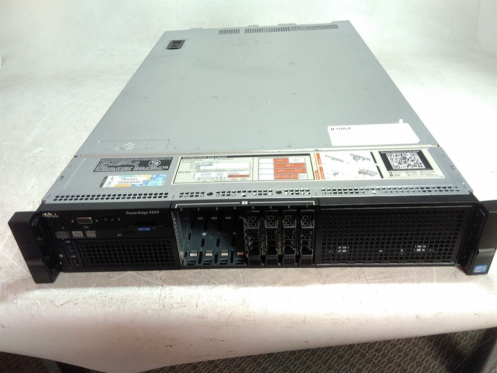 Dell PowerEdge R820 Server 4x 8-Core E5-4610v2 2.3GHz Total 256GB 0HD 2x 1100w 