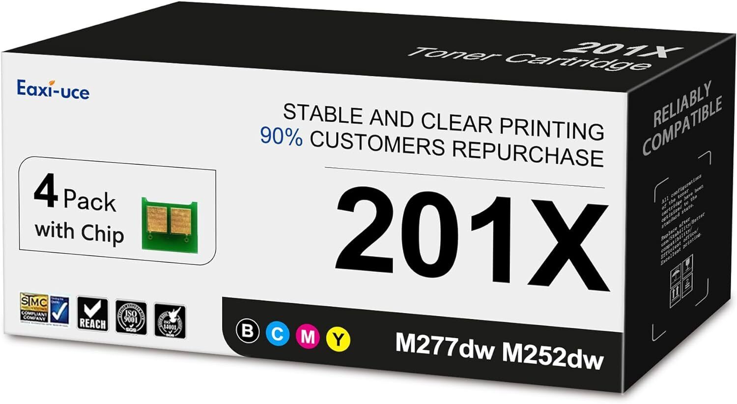 201X Toner Cartridge High Yield Replacement for HP M252dw MFP M277c6(B/C/M/Y)