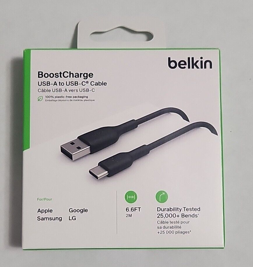Belkin Boost Charge 6.6 FT USB-A to USB-C™ Charging Cable (CAB001BT2MBK) - [LN]™