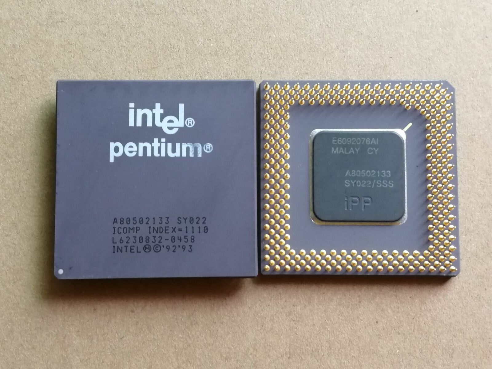 Intel A80502133 SY022 Pentium 586 Vintage CPU x 1pc