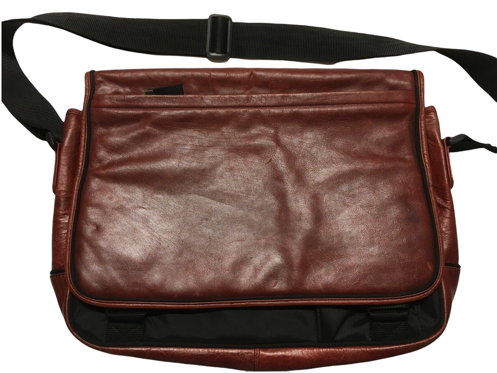 WILSONS LEATHER Reddish Brown Laptop Messenger Bag Briefcase