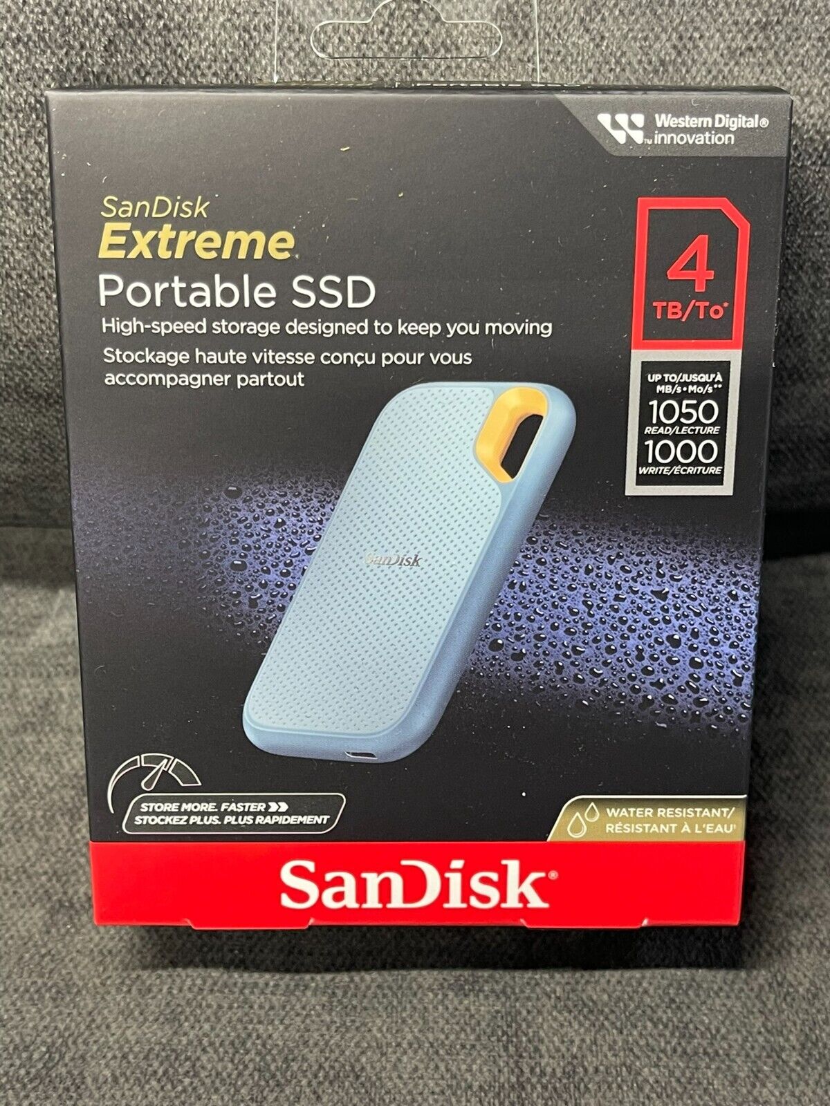 SanDisk Extreme Portable 4TB, External (SDSSDE61-4T00-G25B) Solid State Drive