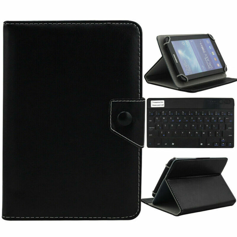 Universal Keyboard Plain Leather Case Cover For 10