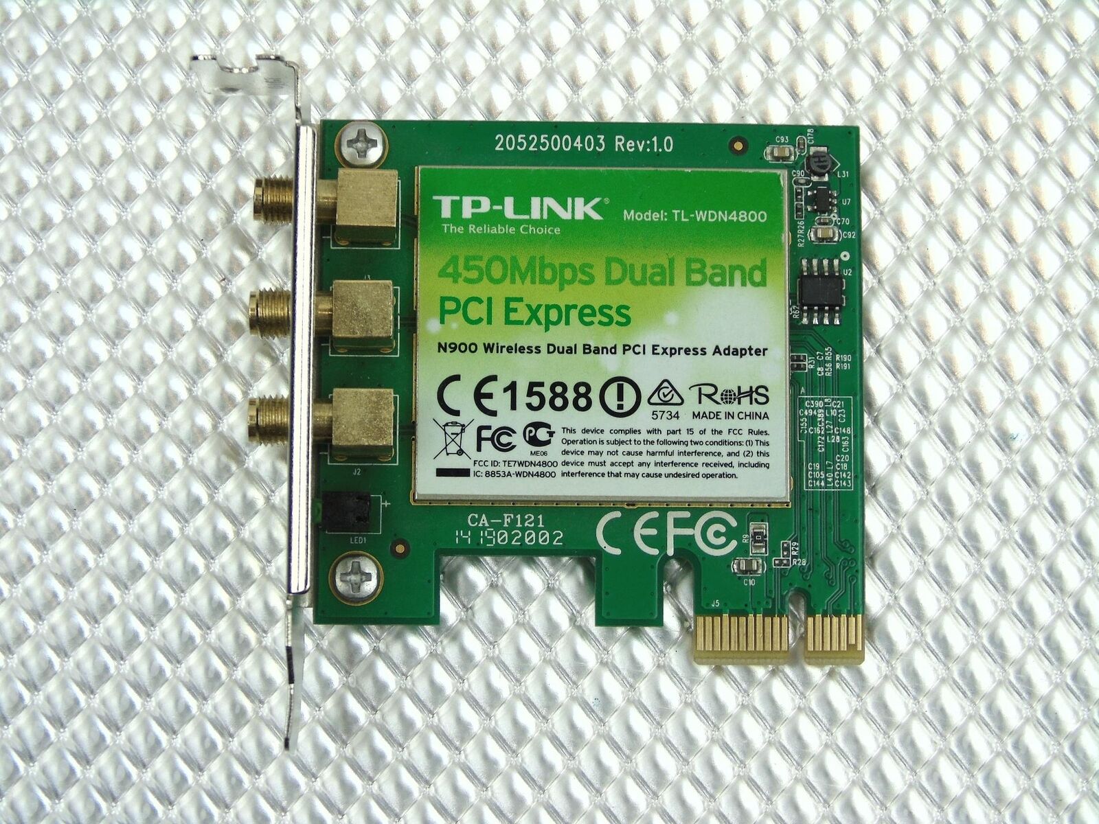 TP-LInk N900 TL-WDN4800  PCIe Wireless N Dual Band Adapter Card (No Antenna)