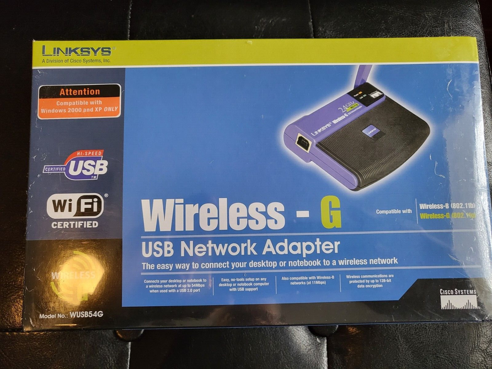 Cisco Linksys WUSB54G Wireless-G USB Wireless Network Adapter Card