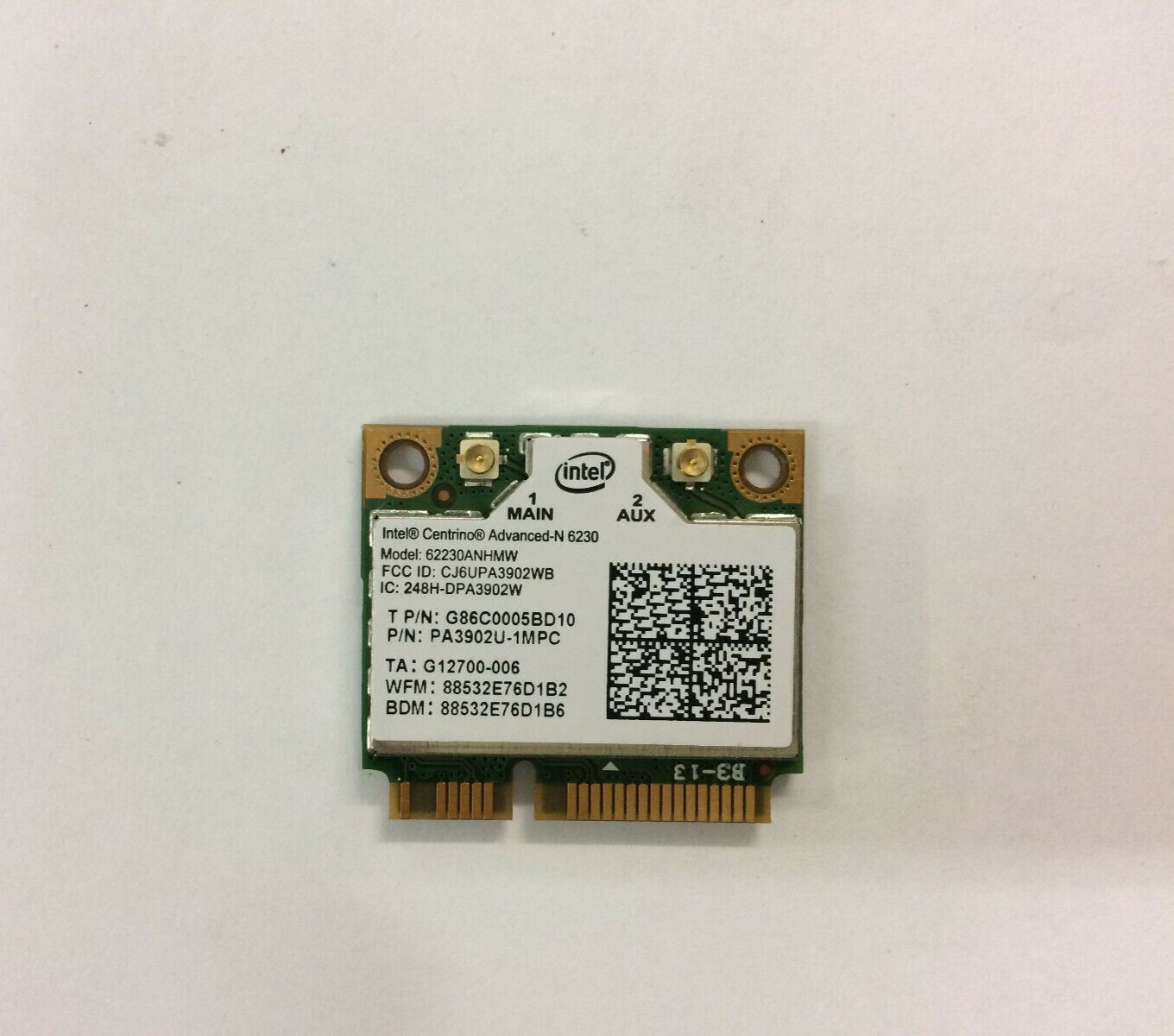 Intel Centrino Advanced-N 6230 Dual Band 802.11a/g/n PCIe WiFi Card 62230ANHMW