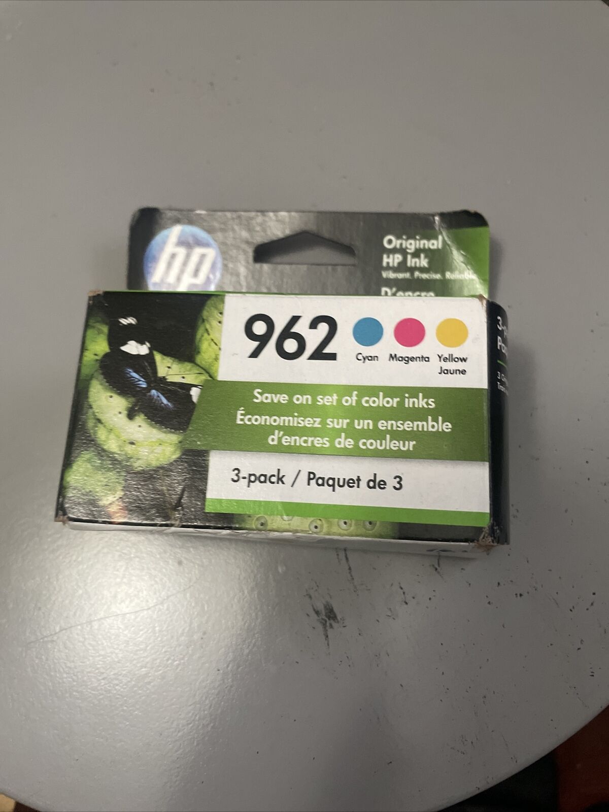HP 962 3-Pack Color Ink Cartridge Cyan Magenta Yellow - EXP 01/2022 R