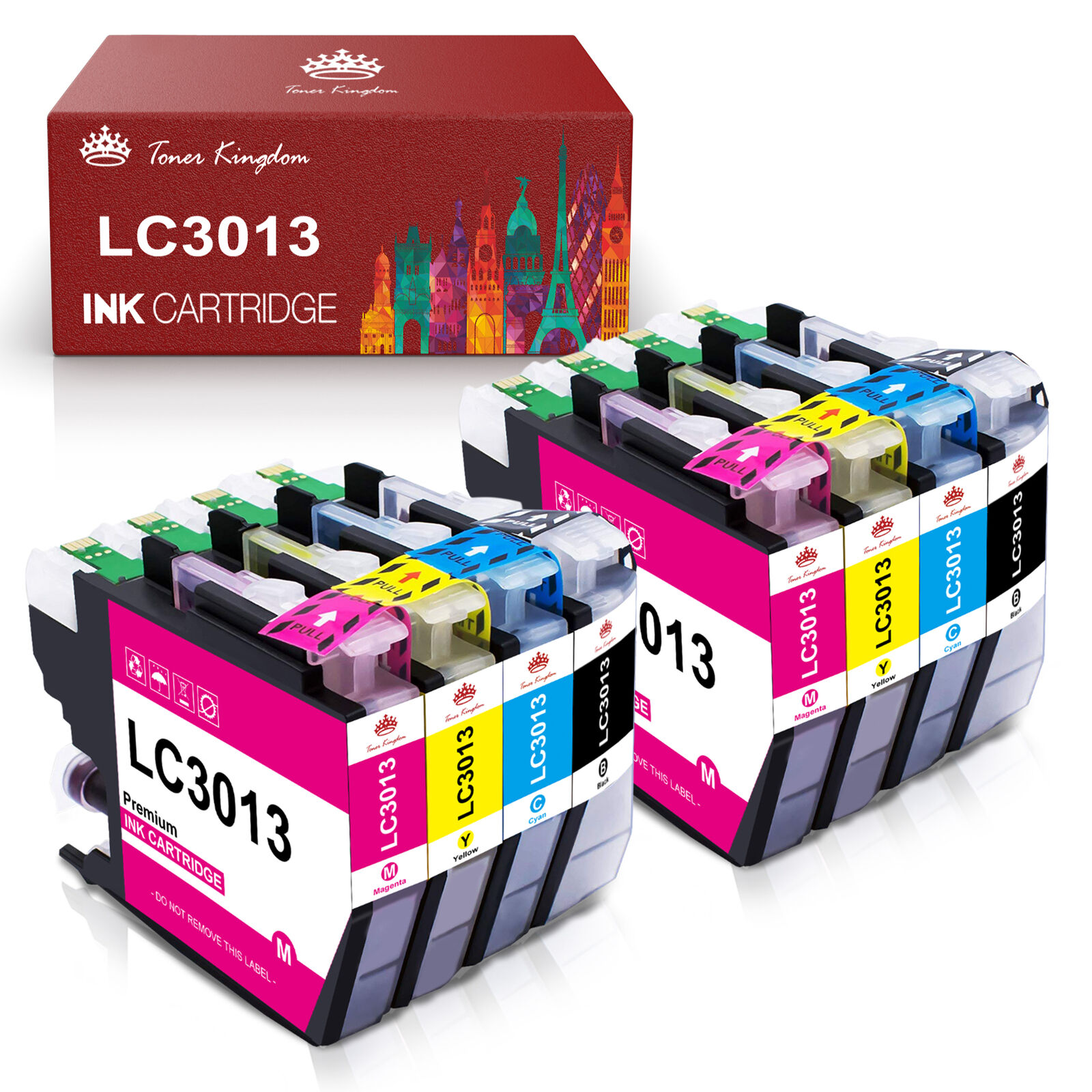 8x Ink compatible for Brother LC3013 LC3011 MFC-J491DW J497DW MFC-J690DW Printer