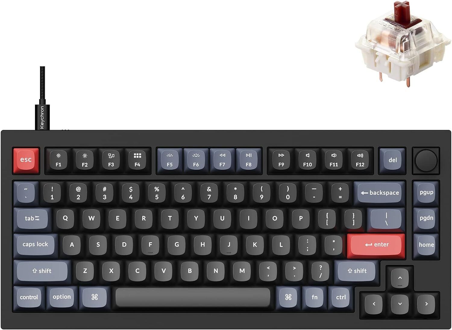 Keychron Q1 Gaming Custom Mechanical Keyboard RGB Backlit Win Mac Lin BROWN