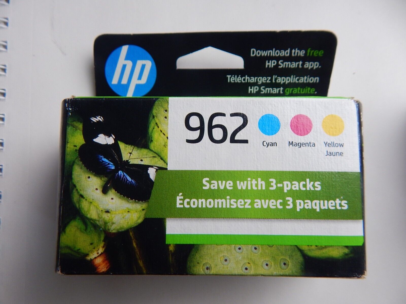  New  HP GENUINE 962 COLOR INK 3-PACK (RETAIL BOX) OFFICEJET PRO 9010 9015 9020 